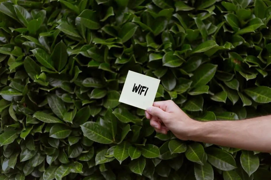 Tangan membersihkan router WiFi dengan kuas kecil